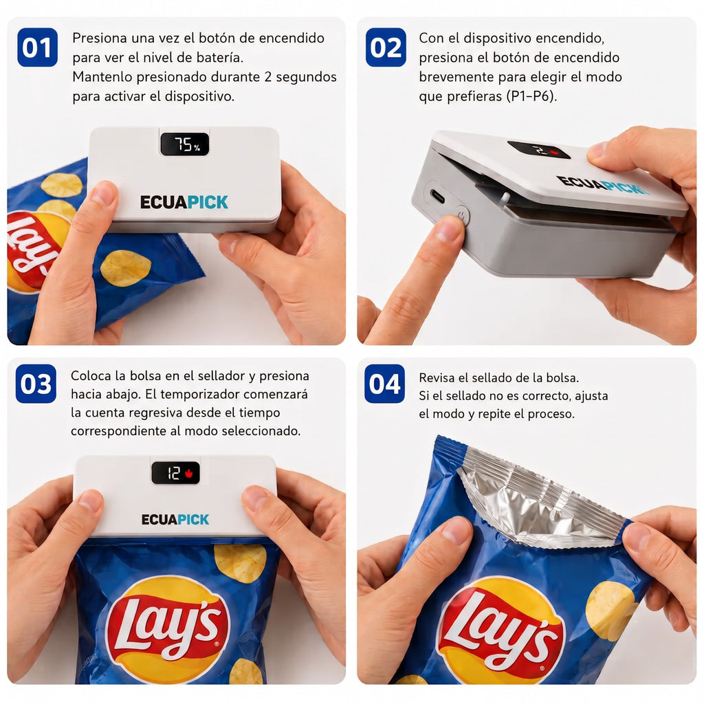 Sellador Digital de Bolsas y Snacks