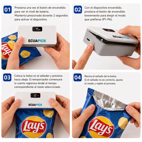 Sellador Digital de Bolsas y Snacks