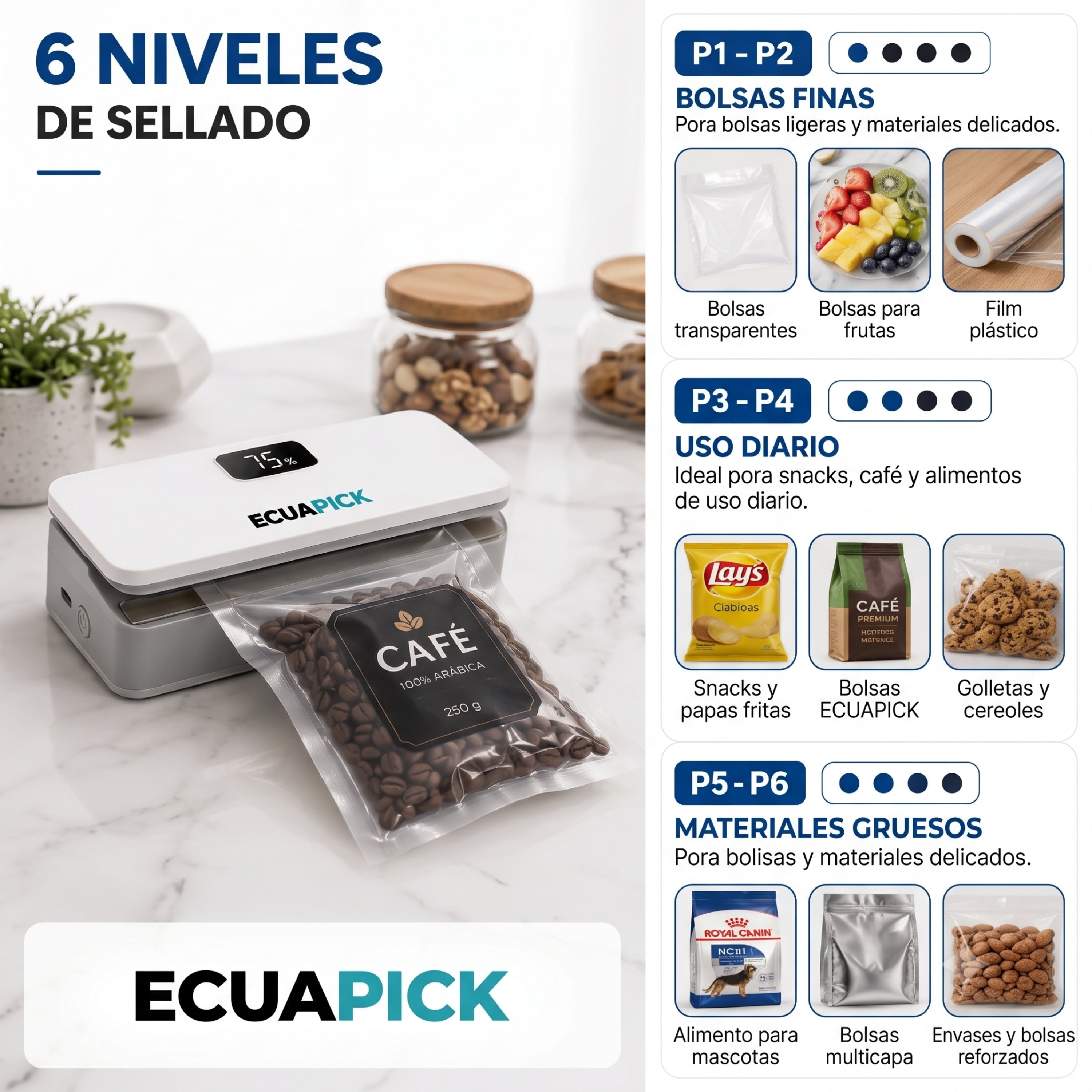 Sellador Digital de Bolsas y Snacks